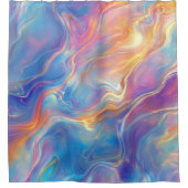 Farbenfrohe Opal-Strudel-Marmorstruktur Duschvorhang (Vorderseite)