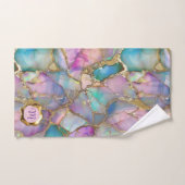 Farbenfrohe Opal- und Liquid-Gold-Handtuch Badhandtuch Set (Handtuch)