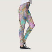 Farbenfrohe Opal- und Liquid-Gold Leggings (Rechts)