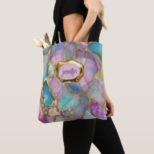 Farbenfrohe Opal- und Liquid-Gold Tasche