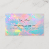 farbenfrohe Opal-Visitenkarte Visitenkarte (Rückseite)
