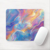 Farbenfrohe Opal-Wirbel-Marmor-Textur Mousepad (Mit Mouse)