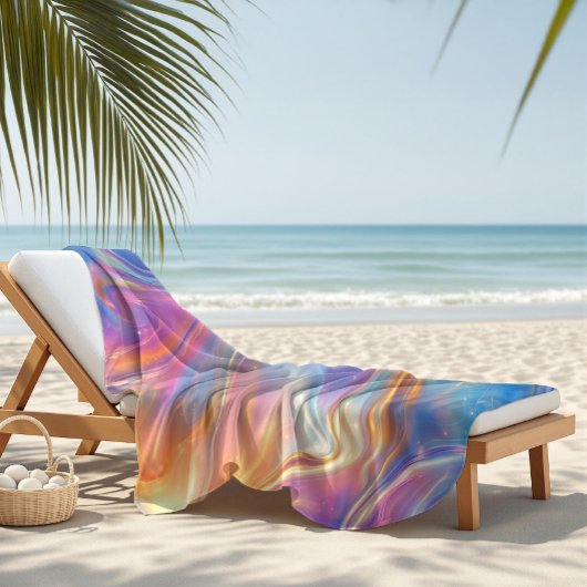 Farbenfrohe Opal-Wirbel-Marmor-Textur Strandtuch
