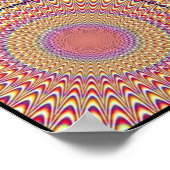 Farbenfrohe optische Illusion - Augentrick Poster (Ecke)