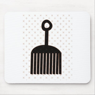 Farbenfrohe Orange Ethnic Afro American Haair Mousepad