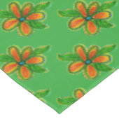 Farbenfrohe Orange Flower Tableclout Tischdecke (Schrägansicht)