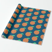 Farbenfrohe Orange Frucht Fun Citrus Muster Marine Geschenkpapier (Ungerollt)