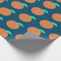 Farbenfrohe Orange Frucht Fun Citrus Muster Marine
