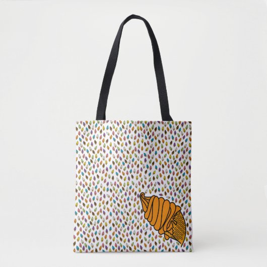 Farbenfrohe Orange Ice Creme Cone icecreamliciouS Tasche (Vorderseite)