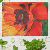 Farbenfrohe Orange Oriental Poppies Handtuch (Gefaltet)