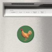 Farbenfrohe Orange Rooster Magnet (In Situ (Geschirrspüler))