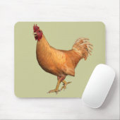 Farbenfrohe Orange Rooster Mousepad (Mit Mouse)