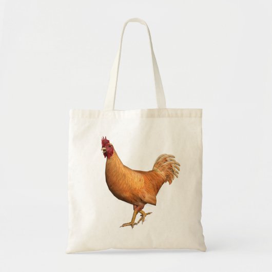 Farbenfrohe Orange Rooster Tragetasche (Vorne)