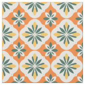 Farbenfrohe Orangefarbenes Muster Stoff (Nahaufnahme)