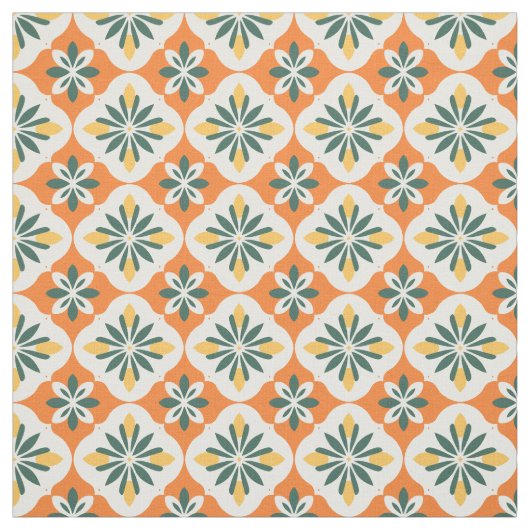 Farbenfrohe Orangefarbenes Muster Stoff (Muster)