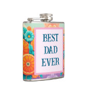 Farbenfrohe Orangen mit bester Vater je Flachmann (Rechts)