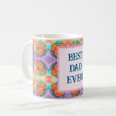 Farbenfrohe Orangen mit bester Vater je Kaffeetasse (Vorderseite Links)