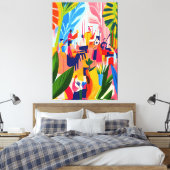 Farbenfrohe Orchesteraufführung im fauvistischen S Leinwanddruck (Insitu (Schlafzimmer))