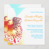 Farbenfrohe Orchideenhochzeit Einladung (Vorne/Hinten)