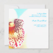 Farbenfrohe Orchideenhochzeit Einladung (Rückseite)