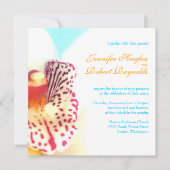 Farbenfrohe Orchideenhochzeit Einladung (Vorderseite)