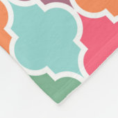 Farbenfrohe orientalische Quatrefolienmuster Fleecedecke (Ecke)
