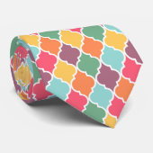 Farbenfrohe orientalische Quatrefolienmuster Krawatte (Gerollt)