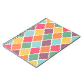 Farbenfrohe orientalische Quatrefolienmuster Notizblock (Linke Seite)