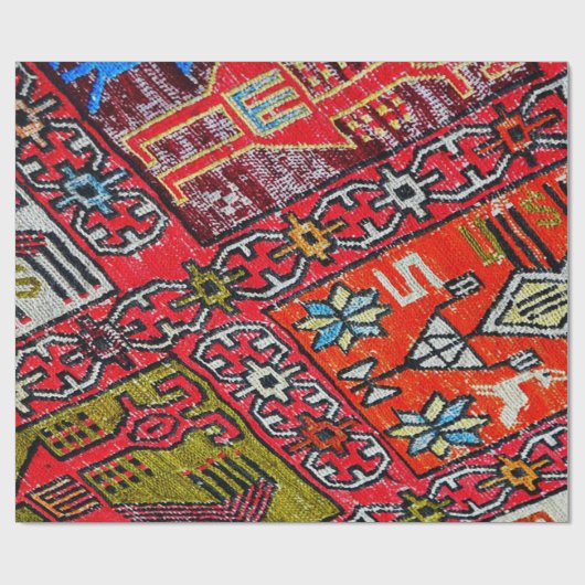 Farbenfrohe orientalische, türkische Rubel Geschenkpapier (Flach)