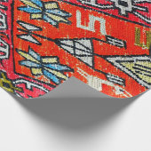 Farbenfrohe orientalische, türkische Rubel Geschenkpapier (Ecke)