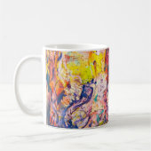 Farbenfrohe Original Abstrakte Malerei Art Kaffee  Kaffeetasse (Links)