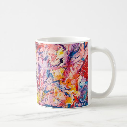 Farbenfrohe Original Abstrakte Malerei Art Kaffee  Kaffeetasse (Rechts)