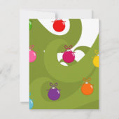 Farbenfrohe Ornamente Einladung (Rückseite)