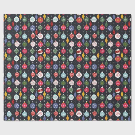 Farbenfrohe Ornamente Geschenkpapier (Flach)