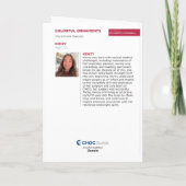 Farbenfrohe Ornamente - Kinderkunst für CHOC Karte (Rückseite)