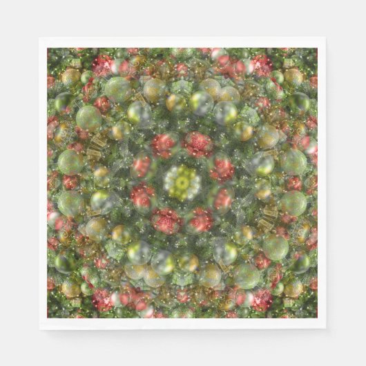 Farbenfrohe Ornamente Serviette (Vorderseite)