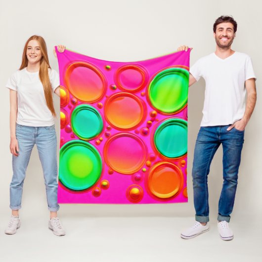 Farbenfrohe Orte Abstrakte Kunst Fleecedecke (Beispiel)