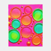 Farbenfrohe Orte Abstrakte Kunst Fleecedecke (Vorderseite)