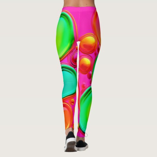 Farbenfrohe Orte Abstrakte Kunst Leggings (Rückseite)