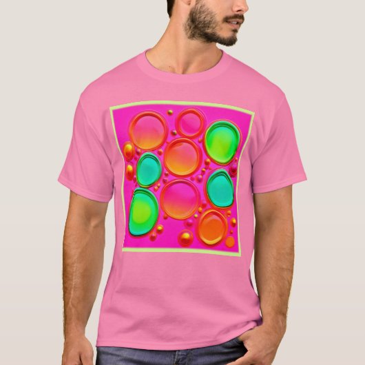 Farbenfrohe Orte Abstrakte Kunst T-Shirt (Vorderseite)