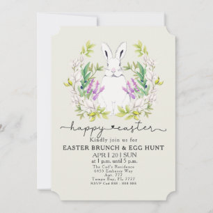 Farbenfrohe Osterbrunch & Eierjagd Einladung