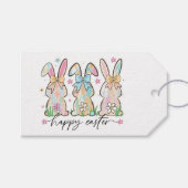 Farbenfrohe OsterBunnien mit Bögen Geschenkanhänger (Vorderseite (Horizontal))
