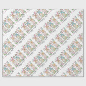 Farbenfrohe OsterBunnien mit Bögen Geschenkpapier (Flach)