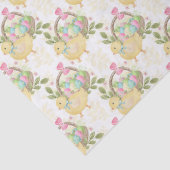 Farbenfrohe Ostereier Baby Hühner Blume Seidenpapier (Detail)