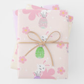Farbenfrohe Ostereier-Blume Muster Geschenkpapier Set (Beispiel)