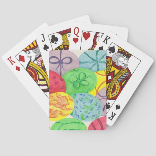 Farbenfrohe Ostereier, die Karten spielen Spielkarten (Rückseite)