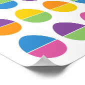 Farbenfrohe Ostereier Druck // Farbenpassspiel Poster (Ecke)