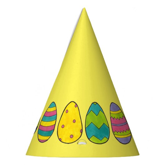 Farbenfrohe Ostereier Eierjagd Happy Osterfest Partyhütchen (Links)