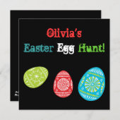 Farbenfrohe Ostereier Gerecycelt Eizelljagd Einlad Einladung (Vorne/Hinten)