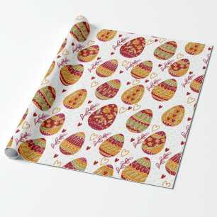 Farbenfrohe Ostereier Geschenkpapier